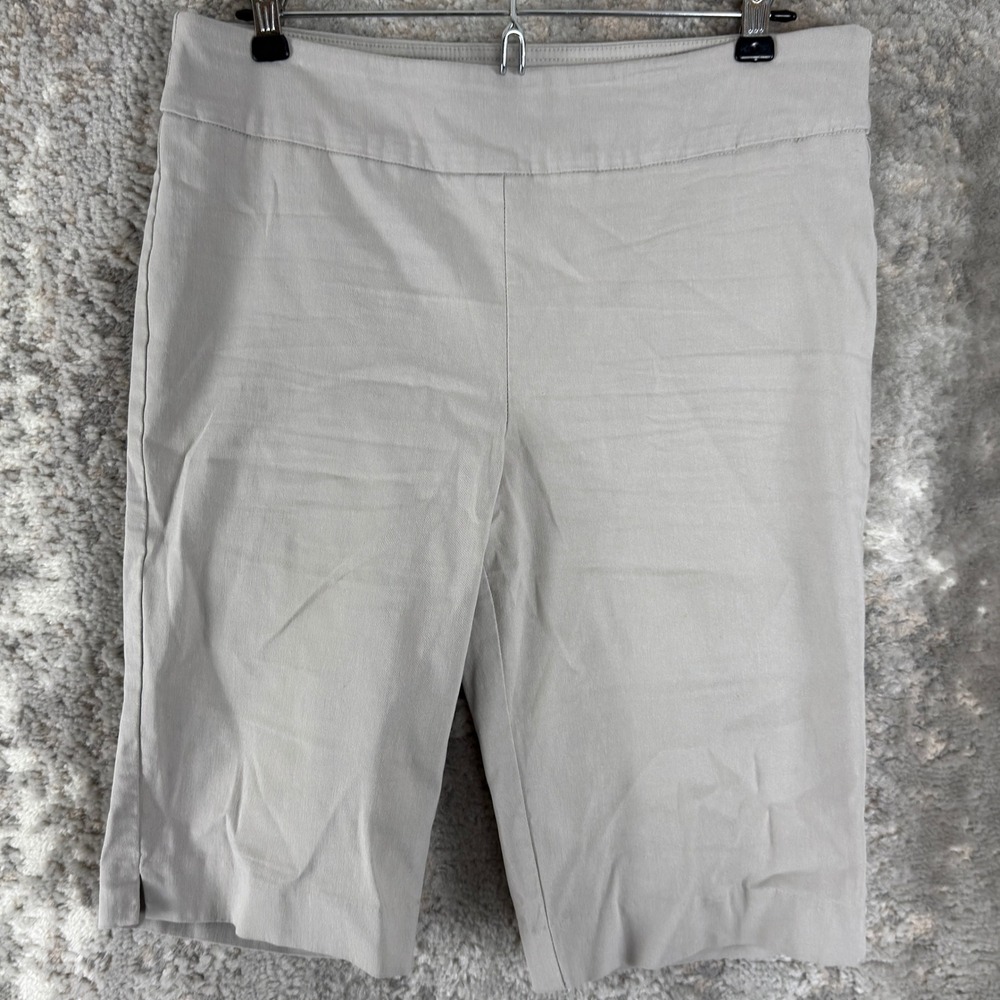 Counterparts Size 10 Stretch Pull On Bermuda Shorts Beige Sleeveless Women